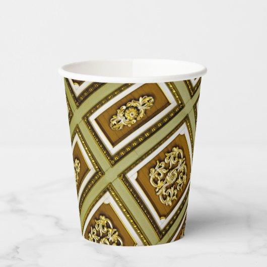 Fotografie bruin en groen Abstract plafond Papieren Bekers (Links)