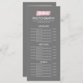 Fotografie Business Gold Logo Brush Stroke roze  Menu (Voorkant / Achterkant)
