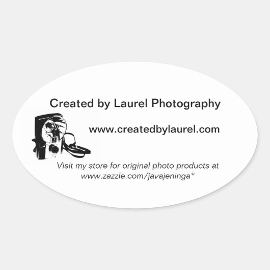 Fotografie Business Promotion Stickers (Voorkant)