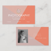 Fotografie Business Three Tone Blush Colorblock Visitekaartje (Voorkant / Achterkant)