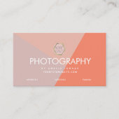 Fotografie Business Three Tone Blush Colorblock Visitekaartje (Voorkant)
