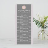 Fotografie Business Uw Logo Earth Tone Menu (Staand voorkant)