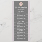 Fotografie Business Uw Logo Earth Tone Menu (Voorkant)