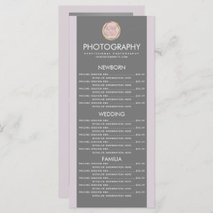 Fotografie Business Uw Logo Earth Tone Menu