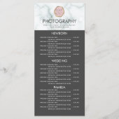 Fotografie Business Uw Logo grijs marmer-menu Menu (Voorkant)