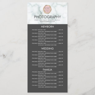 Fotografie Business Uw Logo grijs marmer-menu Menu