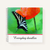 Fotografie Butterfly Poppy Spiral Notitieboek (Voorkant)