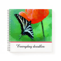 Fotografie Butterfly Poppy Spiral Notitieboek