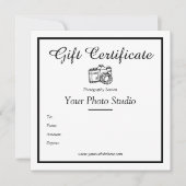 Fotografie Cadeaubon Sjabloon (Voorkant)
