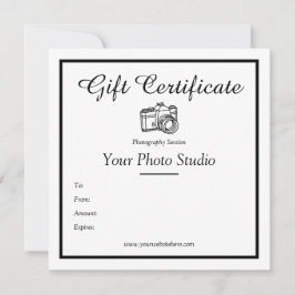 Fotografie Cadeaubon Sjabloon