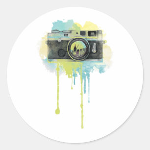Fotografie Camara Lover  fotograaf Idee Ronde Sticker