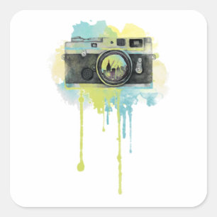 Fotografie Camara Lover fotograaf Idee Vierkante Sticker