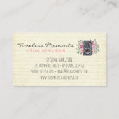  fotografie camera bijtende fotograaf visitekaartje (Achterkant)