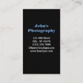 fotografie camera fotograaf in nood visitekaartje (Achterkant)