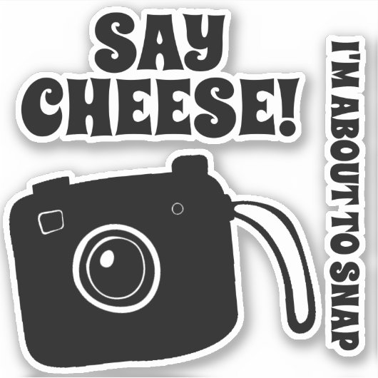 Fotografie camera Funny Sayings Sticker (Voorkant)