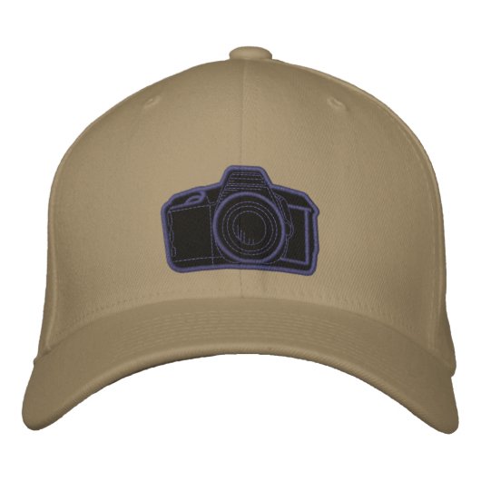 Fotografie Camera Geborduurde Hoed Pet (Voorkant)