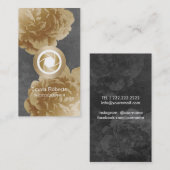 Fotografie Camera Gold Floral Visitekaartje (Voorkant / Achterkant)