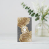 Fotografie Camera Gold Floral Visitekaartje (Staand voorkant)
