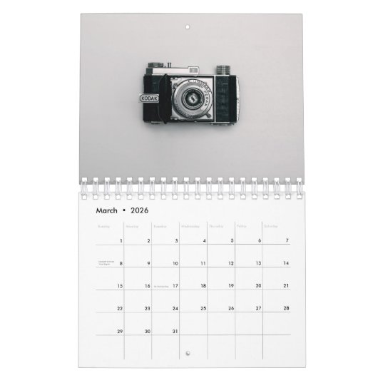 Fotografie  camera kalender (Mar 2026)