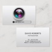 Fotografie camera Lens Fotografie Sociale media Visitekaartje (Voorkant / Achterkant)