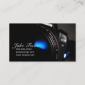 Fotografie camera lens portret visitekaartje (Achterkant)