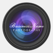 Fotografie camera Lens Professional Fotografie Ronde Sticker (Voorkant)