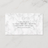 Fotografie Camera Lens Wit Marmer Visitekaartje (Achterkant)