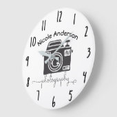 Fotografie Camera Modern Minimaal Logo Grafisch Grote Klok (Hoek)