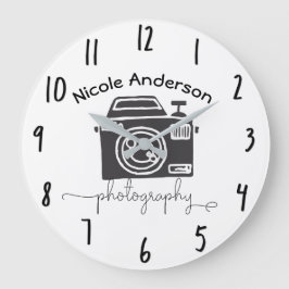 Fotografie Camera Modern Minimaal Logo Grafisch Grote Klok