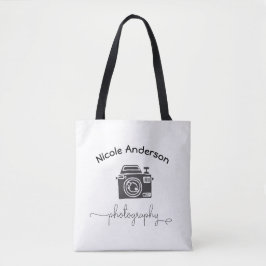 Fotografie Camera Modern Minimaal Logo Grafisch Tote Bag