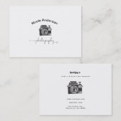 Fotografie Camera Modern Minimaal Logo Visitekaartje (Voorkant / Achterkant)