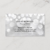 Fotografie camera Modern Silver Visitekaartje (Achterkant)