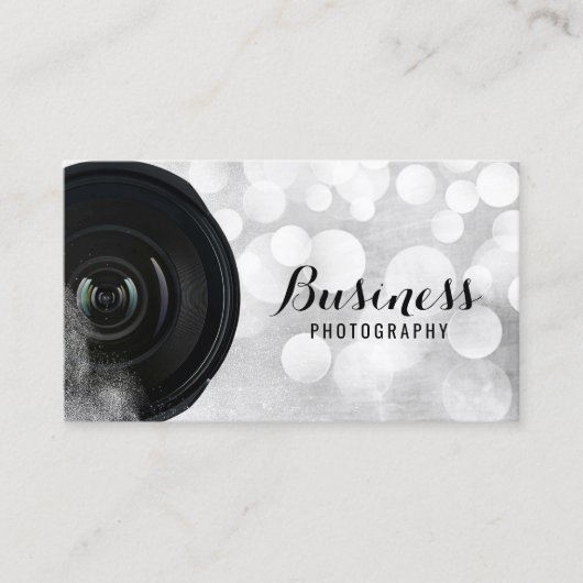 Fotografie camera Modern Silver Visitekaartje (Voorkant)