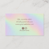 Fotografie camera pasta holografisch fotografie visitekaartje (Achterkant)