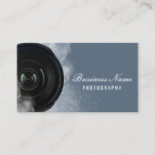 Fotografie camera puistblauw fotografie visitekaartje (Voorkant)