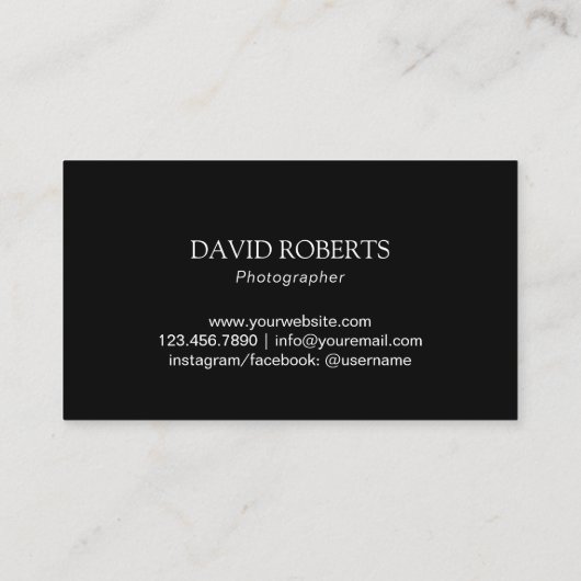 Fotografie camera Rain Bokeh Visitekaartje (Achterkant)