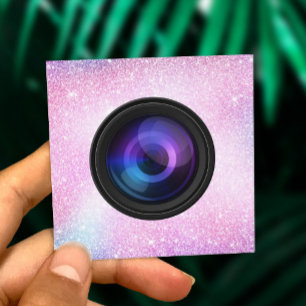 Fotografie Camera Unicorn Glitter Fotografie Vierkante Visitekaartje
