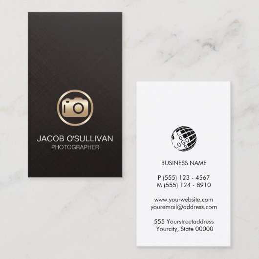 Fotografie camera visitekaartje (Voorkant / Achterkant)