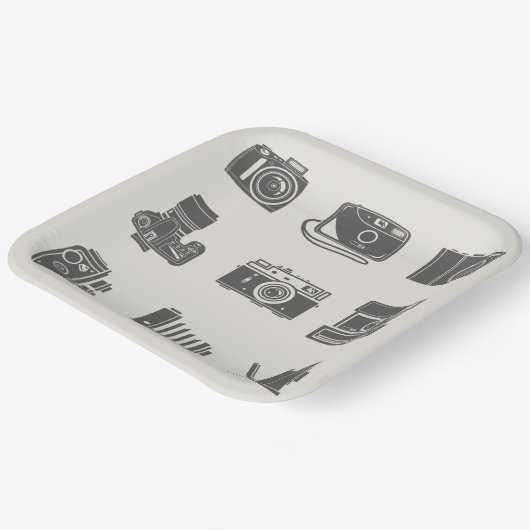  fotografie camera's papieren bordje (Gebogen)