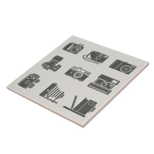  fotografie camera's tegeltje (Zijkant)