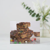 Fotografie Chocolade Chip Cookie Bars Briefkaart (Staand voorkant)