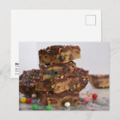 Fotografie Chocolade Chip Cookie Bars Briefkaart (Voorkant / Achterkant)