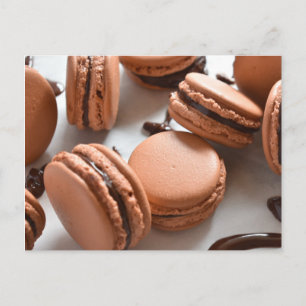 Fotografie Chocolade Macaron, Frans gebak Briefkaart