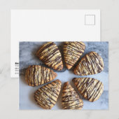 Fotografie Chocolate Chip British Scone Briefkaart (Voorkant / Achterkant)
