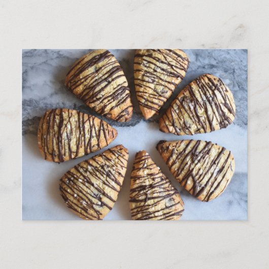 Fotografie Chocolate Chip British Scone Briefkaart (Voorkant)