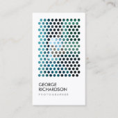 FOTOGRAFIE CIRKELS PATROON IN WIT (verticaal) Visitekaartje (Voorkant)