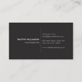 FOTOGRAFIE CIRKELS PATROON IN ZWART (Horizontaal) Visitekaartje (Achterkant)