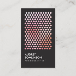 FOTOGRAFIE CIRKELS PATROON IN ZWART (Verticaal) Visitekaartje