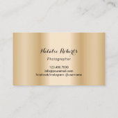 Fotografie Classic Gold Camera Visitekaartje (Achterkant)