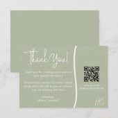 Fotografie Client Dank u Fotovoucher QR-code Bedankkaart (Voorkant / Achterkant)